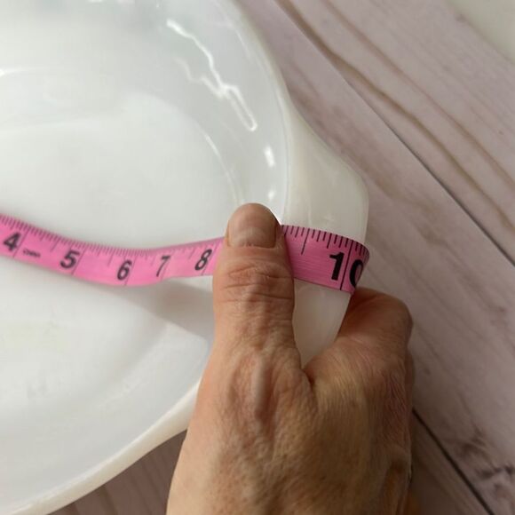 Anchor Hocking Fire King Casserole Baker Dish White Green Floral - Picture 5 of 7